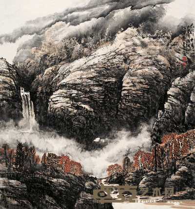 丁万春 太行十月 镜心 96×90cm
